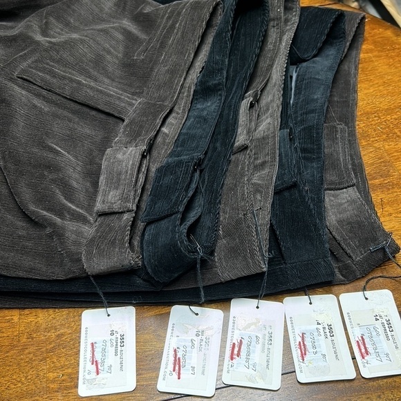 High waisted dress corduroy pants NWT buckle that lays flat with 2 snap 3 sizes - Picture 3 of 17